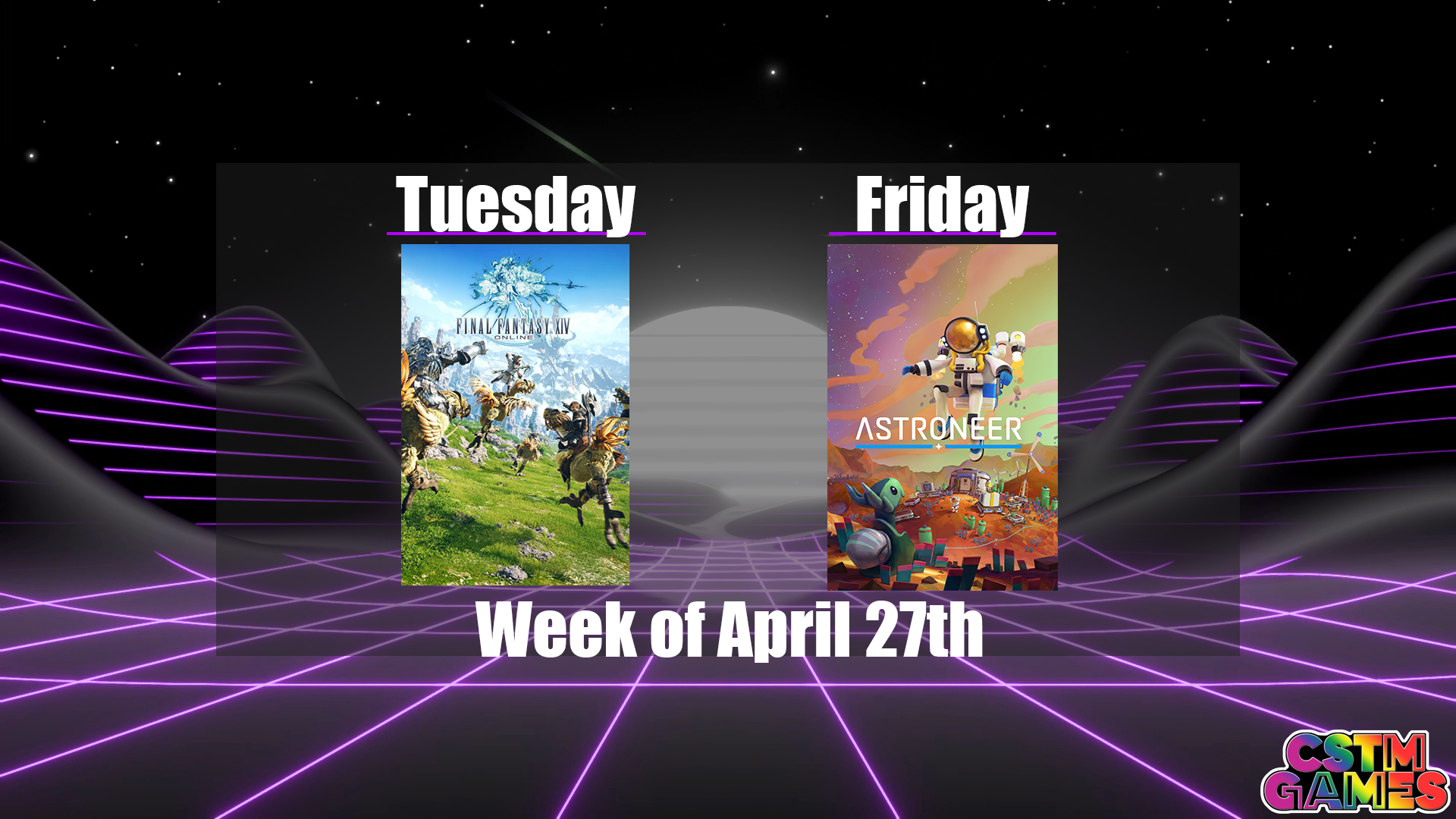 Schedule: Week of April 27th
