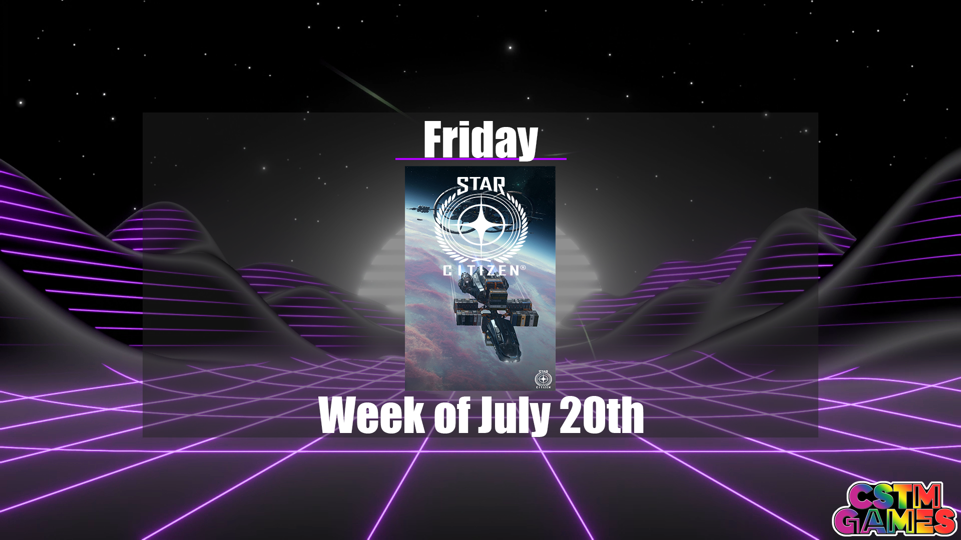 Schedule: Week of July 20th